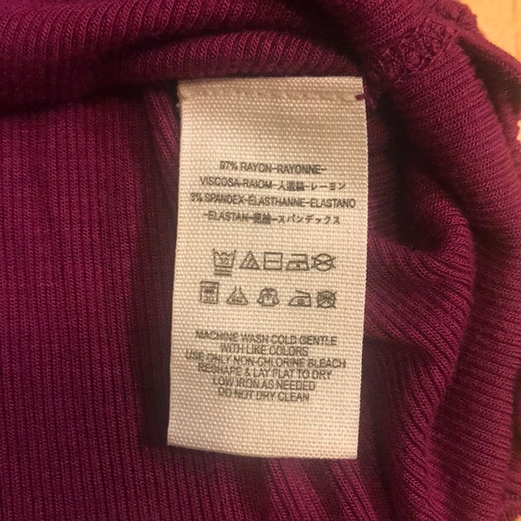 Free People Fuchsia Ruffle Tee - Picture 2 of 2